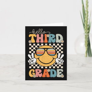 Tarjeta Hola Tercer Grado Vuelta al Colegio 3er Grado 1er