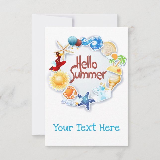 Tarjeta ¡Hola, verano! (Anverso)