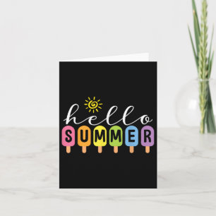 Tarjeta Hola verano Guay Colorful Popsicle Graphic Summer