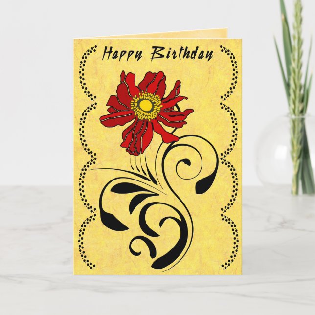 Tarjeta Holandés Deco (tarjeta de cumpleaños) (Anverso)