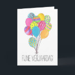Tarjeta holandesa de natalidad<br><div class="desc">Globos de color con tarjeta de cumpleaños holandesa. Esta tarjeta de globo colorido es una pintura acuarela original dibujada a mano. Esta tarjeta también está disponible en otros idiomas no ingleses</div>