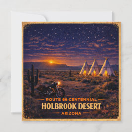 Tarjeta Holbrook Arizona 100 Años Noche del Wigwam del Des