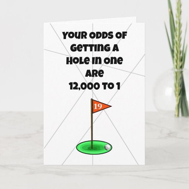 Tarjeta Hole In One Funny Golf Birday Card (Anverso)