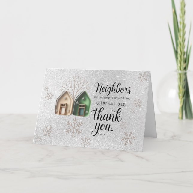 Tarjeta Holiday Neighbor Thank You Card (Anverso)