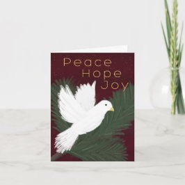 Tarjeta Holiday Peace dove