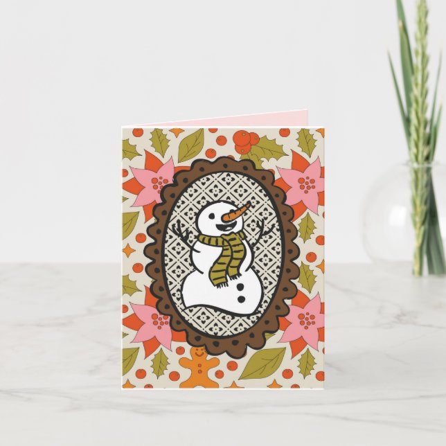 Tarjeta Holiday Snowman Card (Anverso)