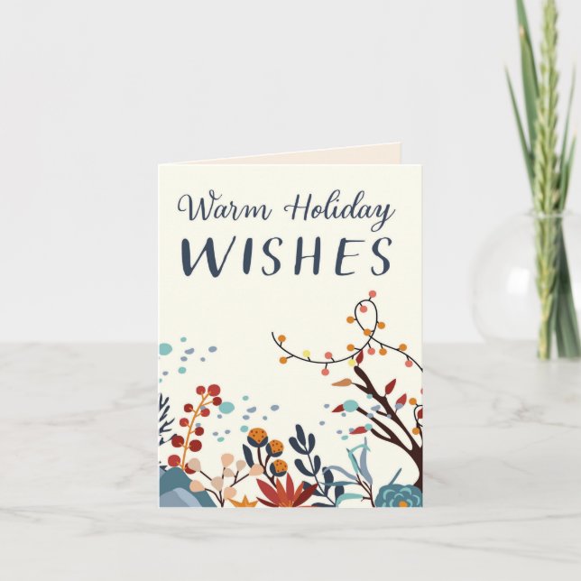 Tarjeta Holiday Warm Wishes Card (Anverso)