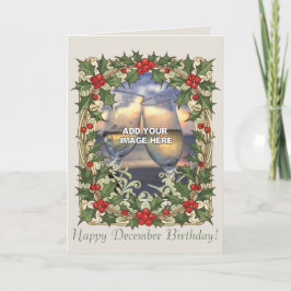 Tarjeta Holly Berry Decorative Christmas Border