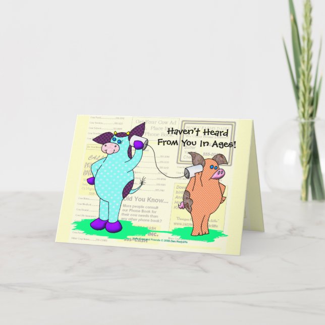 Tarjeta Holly Cow "¡Llámame!" (Anverso)