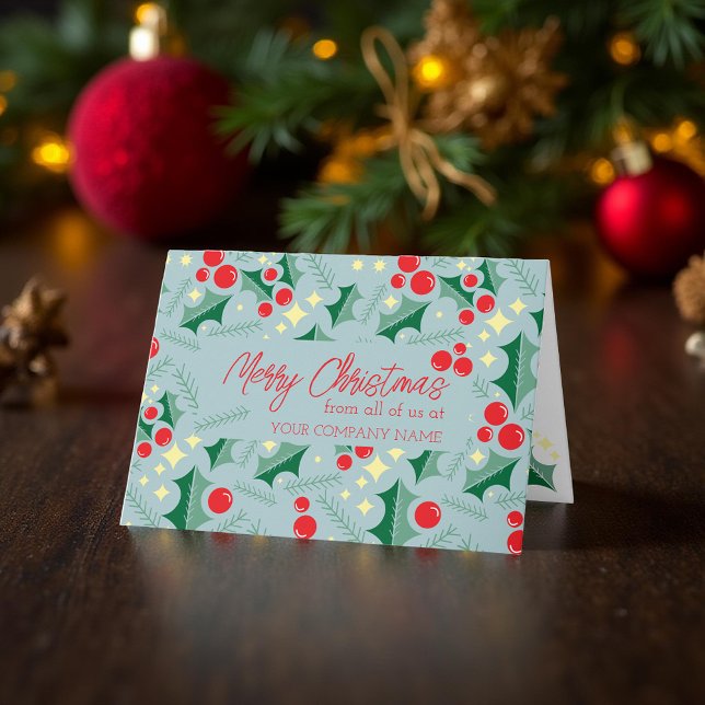 Tarjeta Holly deja a los Navidades de negocios de las estr (Subido por el creador)