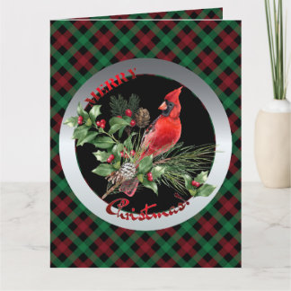 Tarjeta Holly Jolly Cardenal Greetings of Navidades