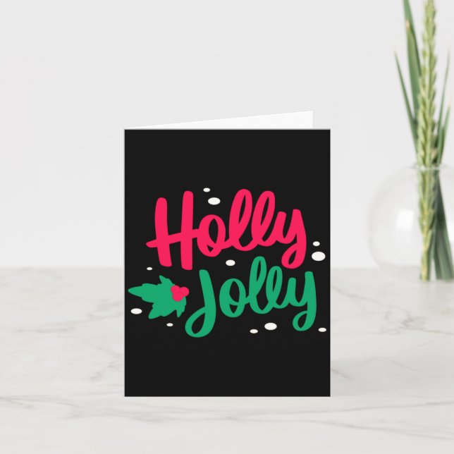 Tarjeta Holly Jolly Christmas  (Anverso)
