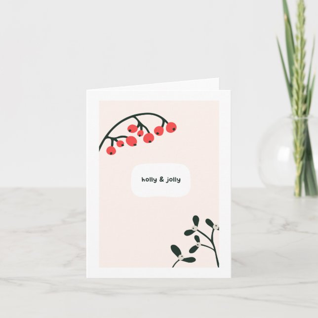Tarjeta Holly Jolly Navidades Card (Anverso)