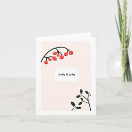 Tarjeta Holly Jolly Navidades Card
