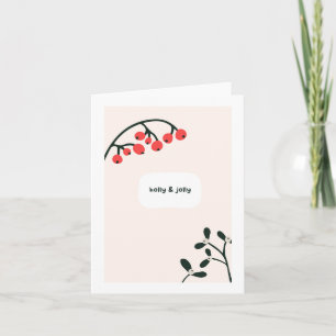 Tarjeta Holly Jolly Navidades Card