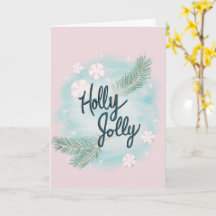Holly Jolly - Pastel - Navidades - Saludo -