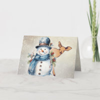 "Holly Jolly Snowman" con un Fawn