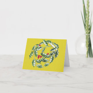 Tarjeta Holly Navidades Card
