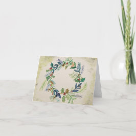Tarjeta Holly wreath