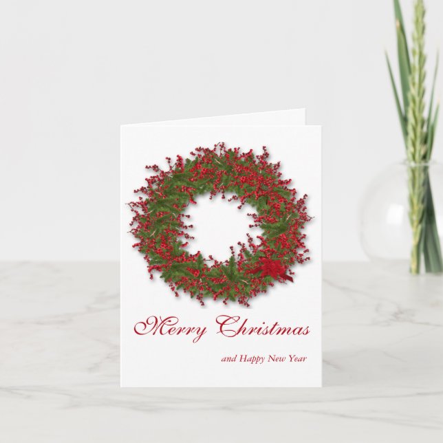 Tarjeta Holly Wreath (Anverso)