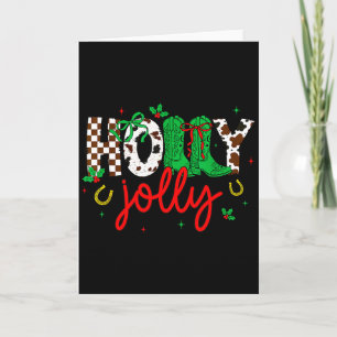 Tarjeta Holly Xmas Jolly Coquette Navidad Occidental Vaque