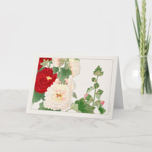 Tarjeta Hollyhock por Tanigami Konan (Anverso)