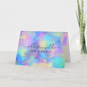 Tarjeta Holografía Sparkle Opal Irideslinos Gracias