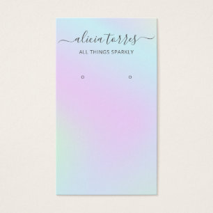 Tarjeta Holográfica Holográfica Holographic Earrin