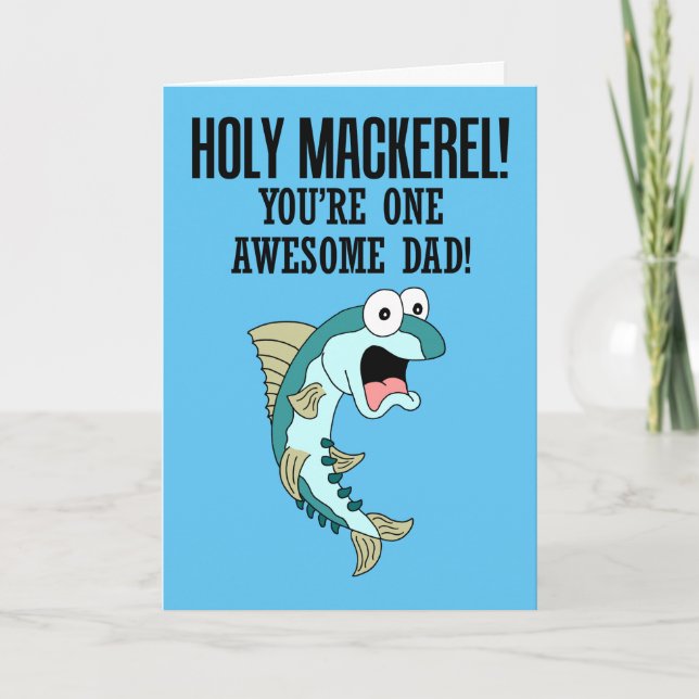 Tarjeta Holy Mackerel Un papá asombroso (Anverso)