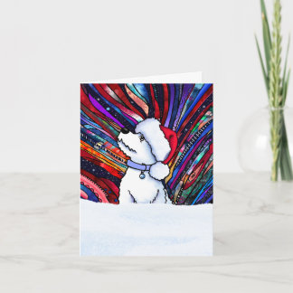 Tarjeta Holy Night Christmas Westie Pup