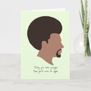 Tarjeta Hombre afroamericano con pelo afro