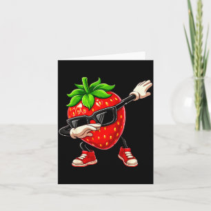 Tarjeta Hombre amante de la fruta de verano de fresa diver