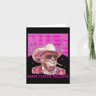 Tarjeta Hombre Amo A Los Felons Divertidos Rosa Trump 2024