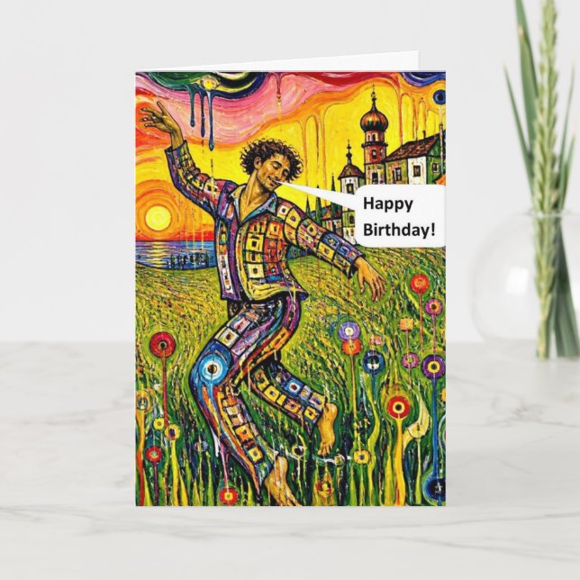 Tarjeta Hombre bailando (Anverso)