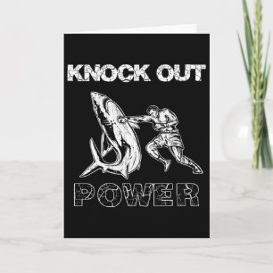 Tarjeta Hombre boxeador vintage poder de nocaut, mejor kic