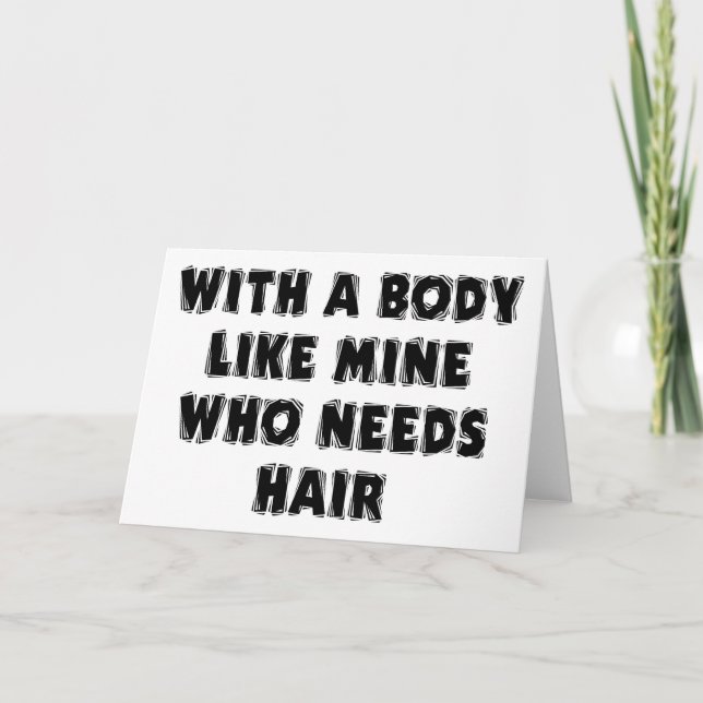 Tarjeta Hombre calvo divertido del día de padre (Anverso)