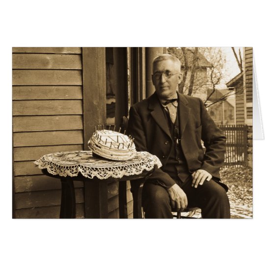 Tarjeta Hombre con la torta