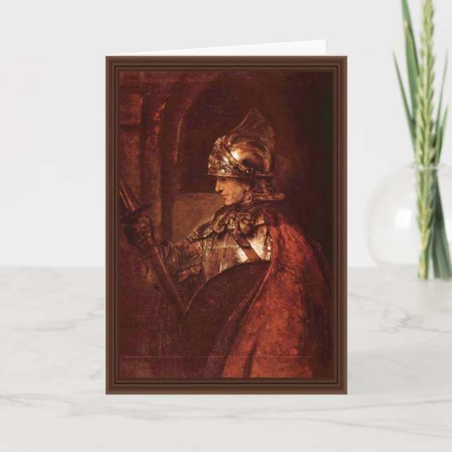 Tarjeta Hombre con los brazos (Alexander el grande) por (Anverso)