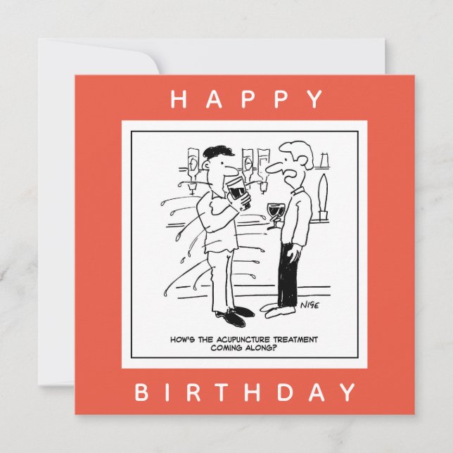 Tarjeta Hombre con tratamiento de acupuntura en Personaliz (Anverso)