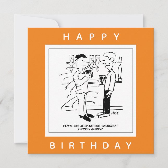 Tarjeta Hombre con tratamiento de acupuntura en Personaliz (Anverso)
