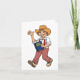 Tarjeta Hombre Con Una Biblia