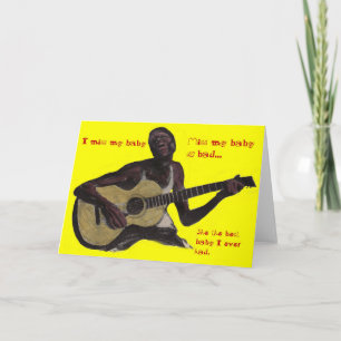 Tarjeta Hombre de azul Extraño a mi novia