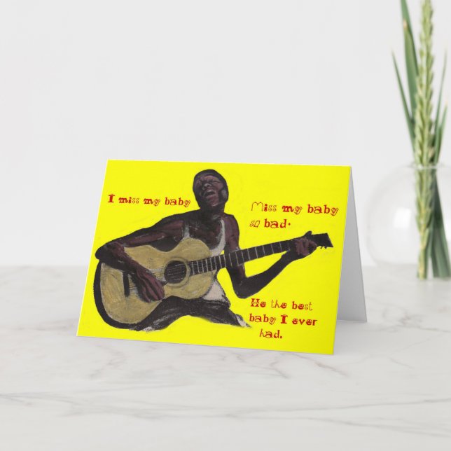 Tarjeta Hombre de azul Extraño a mi novio marido (Anverso)