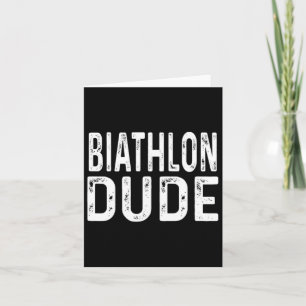 Tarjeta Hombre de biatlón angustiado persecución de sprint