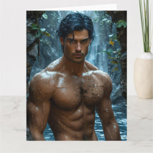 Tarjeta Hombre de Cascada Tropical