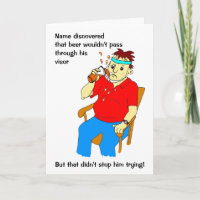 Hombre de dibujos animados divertidos visera cerve