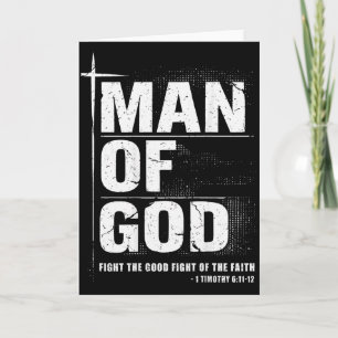 Tarjeta Hombre De Dios Padre Cristiano Versículo De La Bib