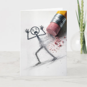Tarjeta Hombre de figuras de palitos de cumpleaños Humor
