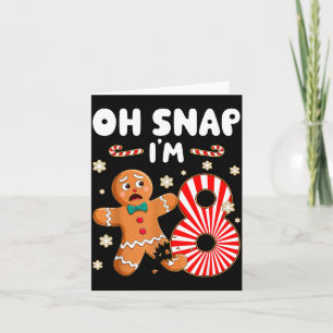 Tarjeta Hombre de Jengibre de 8 Años Oh Snap Navidad 8º Cu