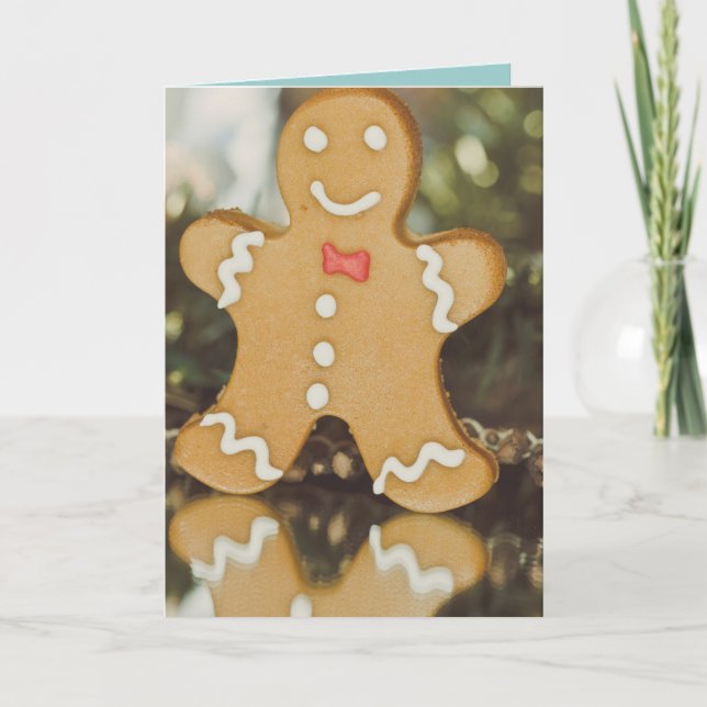Tarjeta hombre de jengibre de Navidad (Anverso)